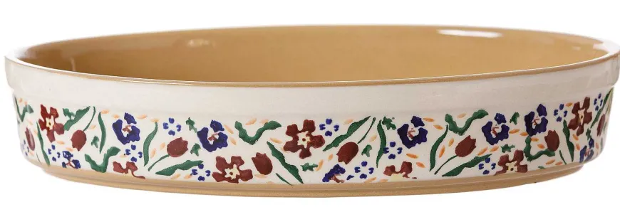 Sale Medium Oval Oven Dish Wild Flower Meadow Wild Flower Meadow