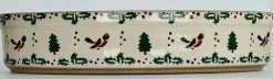 New Medium Oval Oven Dish Winter Robin Winter Robin