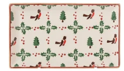 Store Medium Rectangle Plate Winter Robin Winter Robin