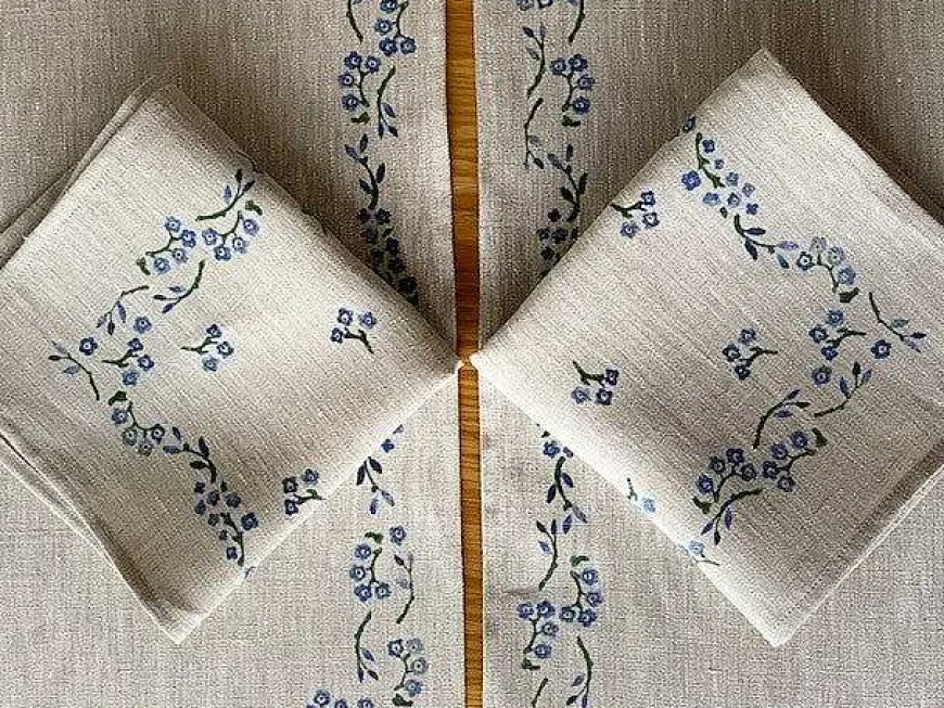 New Napkin Forget Me Not Linen Forget Me Not