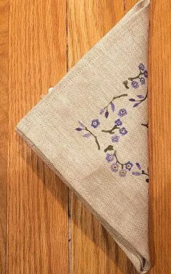 New Napkin Forget Me Not Linen Napkins