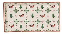 Outlet Nest Of 3 Rectangle Dishes Winter Robin Corporate Gifts
