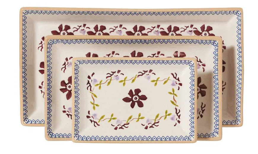 Store Nest Of 3 Rectangle Dishes Clematis Gift Sets