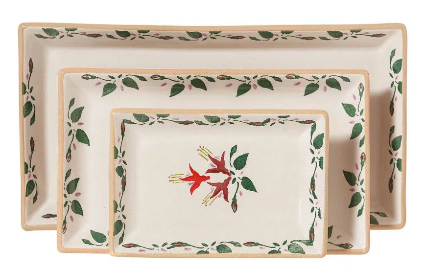Clearance Nest Of 3 Rectangle Dishes Fuchsia Gift Sets