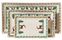 Cheap Nest Of 3 Rectangle Dishes Reindeer Reindeer