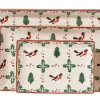 Best Sale Nest Of 3 Rectangle Dishes Winter Robin Plates
