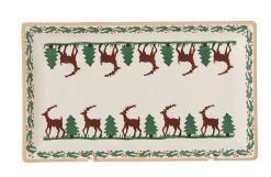 Best Sale Nest Of 3 Rectangle Dishes Reindeer Plates