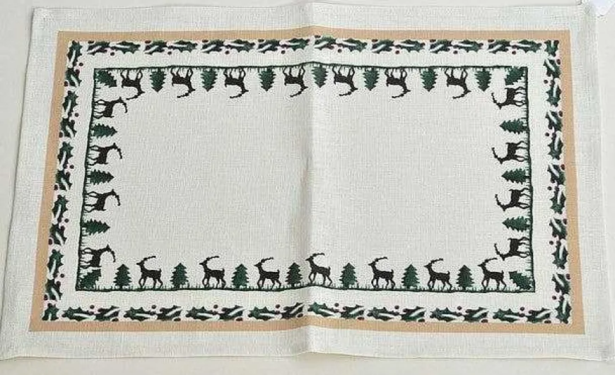 Shop Placemat Reindeer Linen Placemats