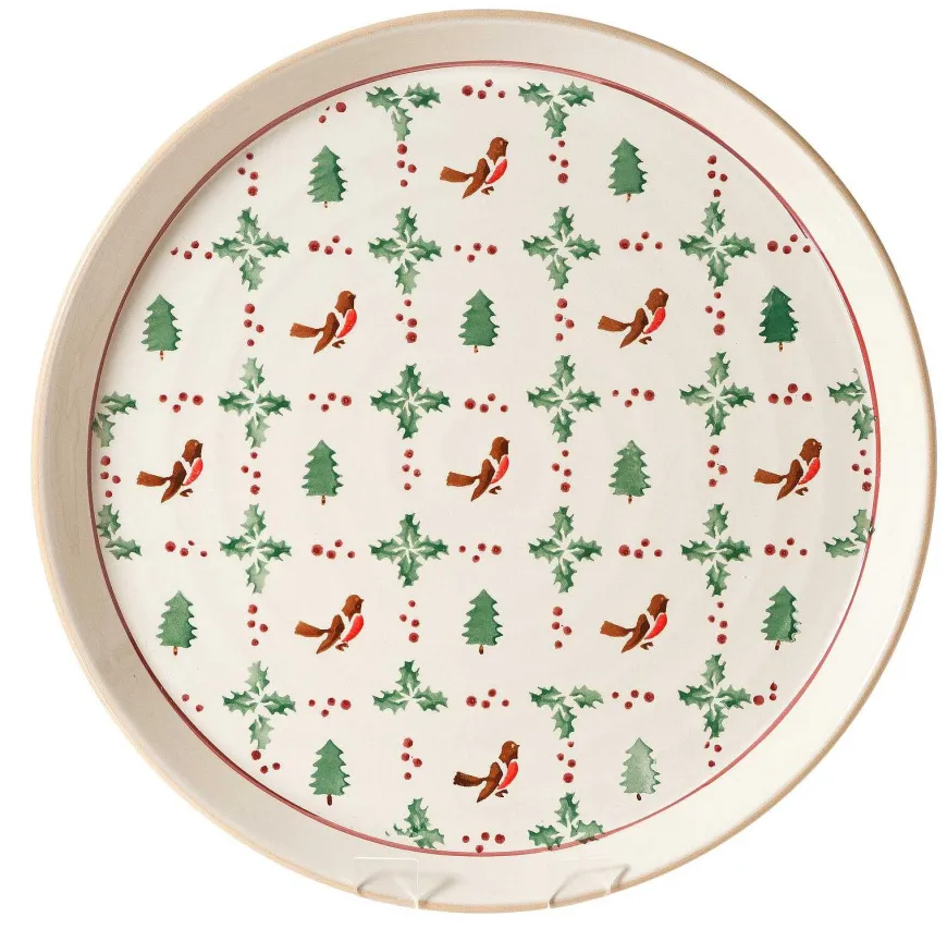 Discount Presentation Platter Winter Robin Winter Robin