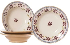 Flash Sale Set Of 4 Pasta Bowls Clematis Bowls