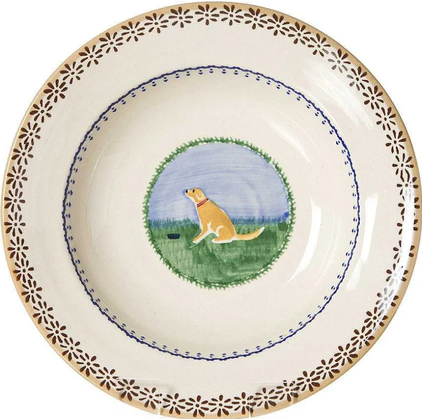 Cheap Set Of Four Pasta Bowls Dog Pattern Bowls