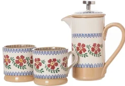 Store Small Cafetiere & 2 Small Mugs Old Rose Mother'S Day