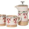 Fashion Small Cafetiere & 2 Small Mugs Fuchsia Easter