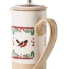Shop Small Cafetiere Winter Robin Serving