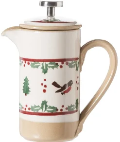 Shop Small Cafetiere Winter Robin Serving