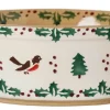 Sale Small Oval Pie Dish Winter Robin Winter Robin