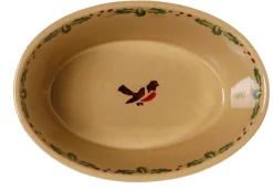 Sale Small Oval Pie Dish Winter Robin Winter Robin