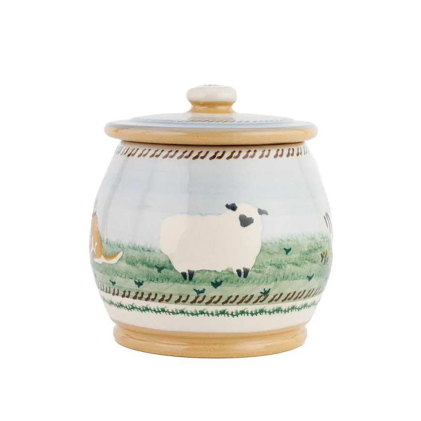 Online Small Round Lidded Jar Assorted Landscape St Patrick'S Day