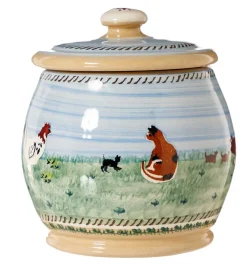 Online Small Round Lidded Jar Assorted Landscape St Patrick'S Day