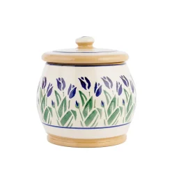 Outlet Small Round Lidded Jar Blue Blooms Mother'S Day