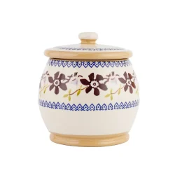 Hot Small Round Lidded Jar Clematis Clematis