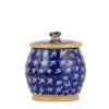 Online Small Round Lidded Jar Dark Blue Lawn Valentine'S Day
