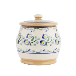 Clearance Small Round Lidded Jar Forget Me Not Easter
