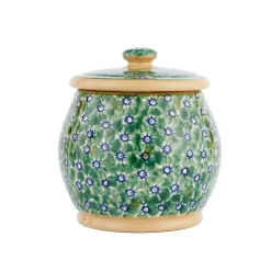 Flash Sale Small Round Lidded Jar Green Lawn Storage Jars