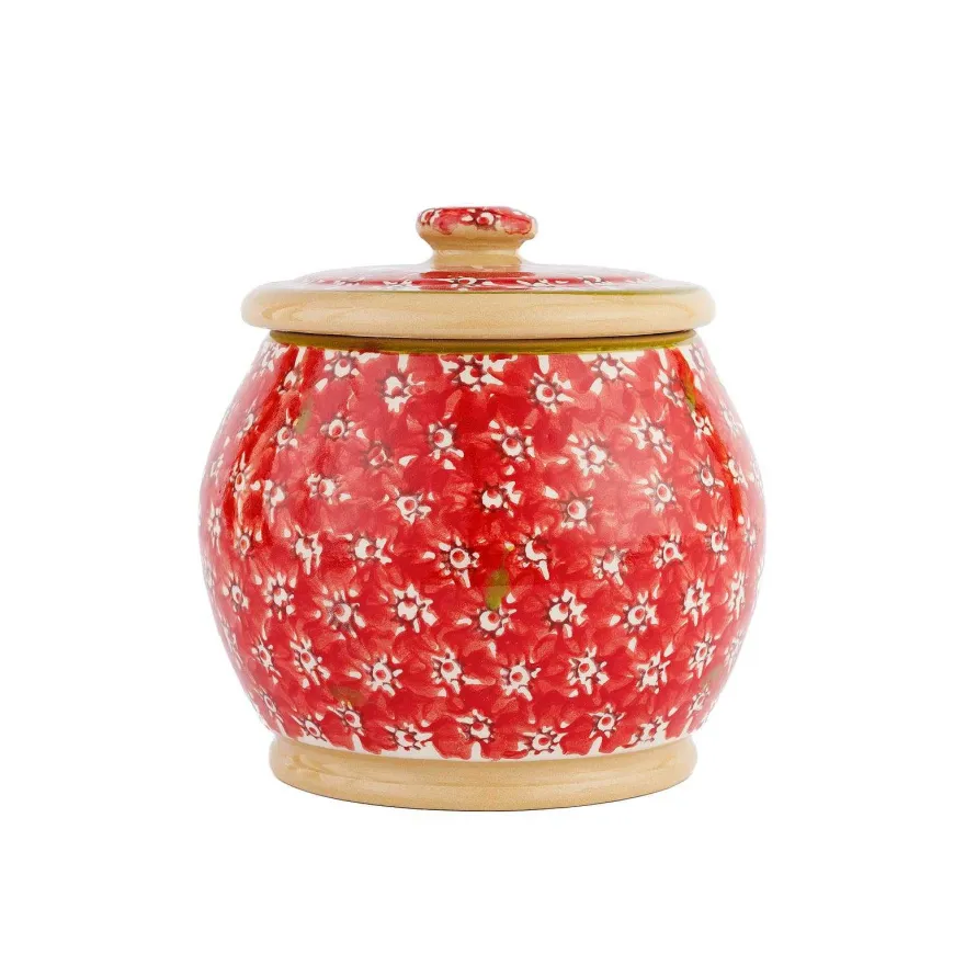 Sale Small Round Lidded Jar Red Lawn Children'S Gifts