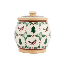 Shop Small Round Lidded Jar Winter Robin Winter Robin