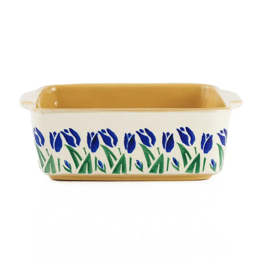 Hot Small Square Oven Dish Blue Blooms Oven Friendly Dishes