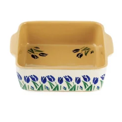 Store Small Square Oven Dish Blue Blooms Wedding Gifts