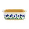 New Small Square Oven Dish Blue Blooms Mother'S Day