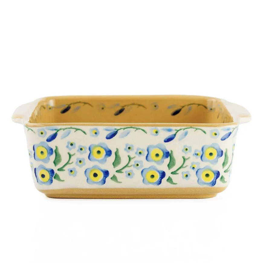 Best Sale Small Square Oven Dish Forget Me Not Easter