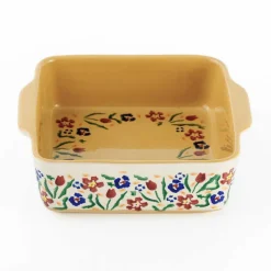 New Small Square Oven Dish Wild Flower Meadow Wild Flower Meadow