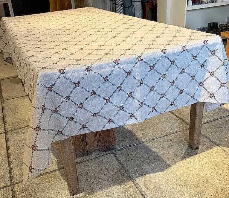 Sale Tablecloth Old Rose Linen 55 X 99 Old Rose