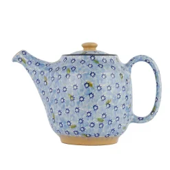 New Teapot Light Blue Lawn Serving