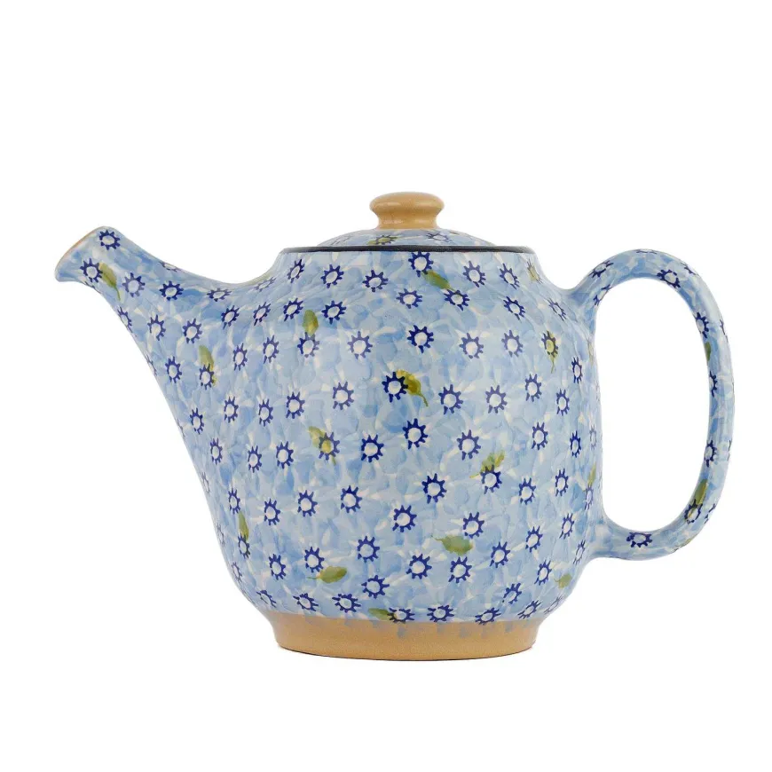 New Teapot Light Blue Lawn Serving