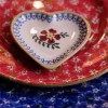 Cheap Tiny Heart Plate Old Rose Plates