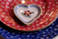 Cheap Tiny Heart Plate Old Rose Plates