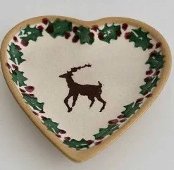 Best Tiny Heart Plate Reindeer Coffee Addict'S Gifts