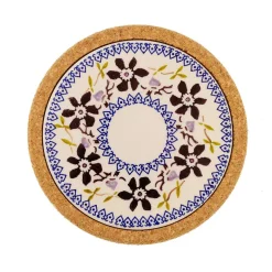 Discount Trivet Round Clematis Tile Trivets