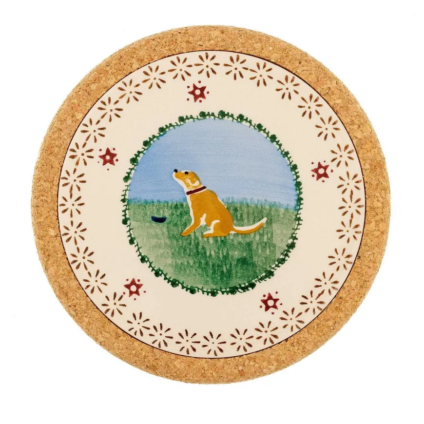 Cheap Trivet Round Dog Tile Trivets