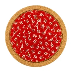 Best Trivet Round Red Lawn Christmas