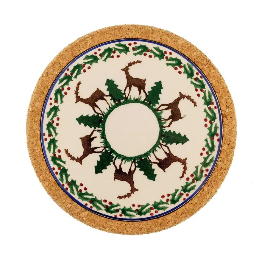 Best Sale Trivet Round Reindeer Christmas