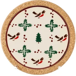 Discount Trivet Round Winter Robin Tile Trivets